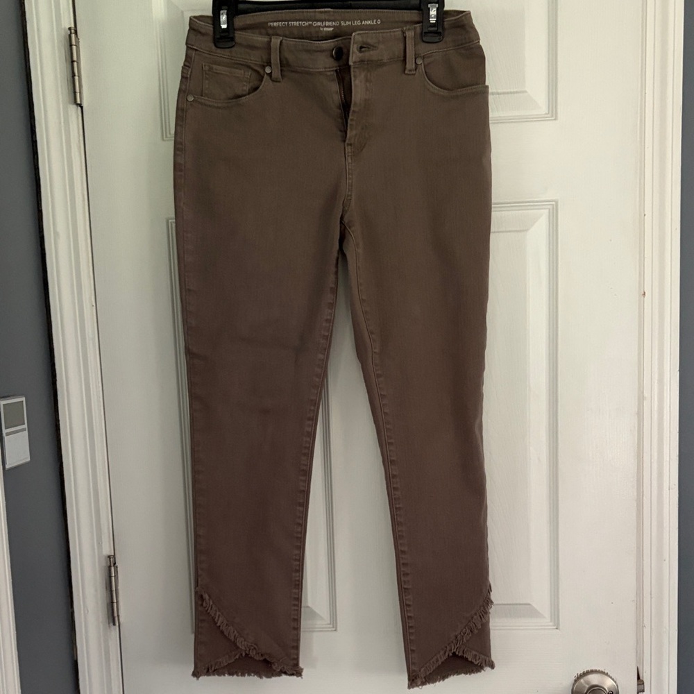 Chico's Ankle Jeans Frayed Hem!